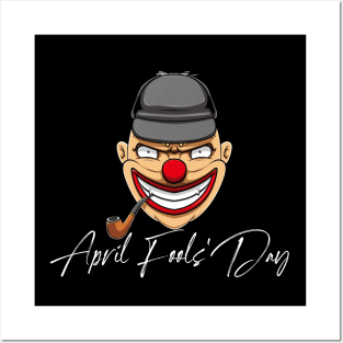 April Fools' Days  Clown and Text Posters and Art